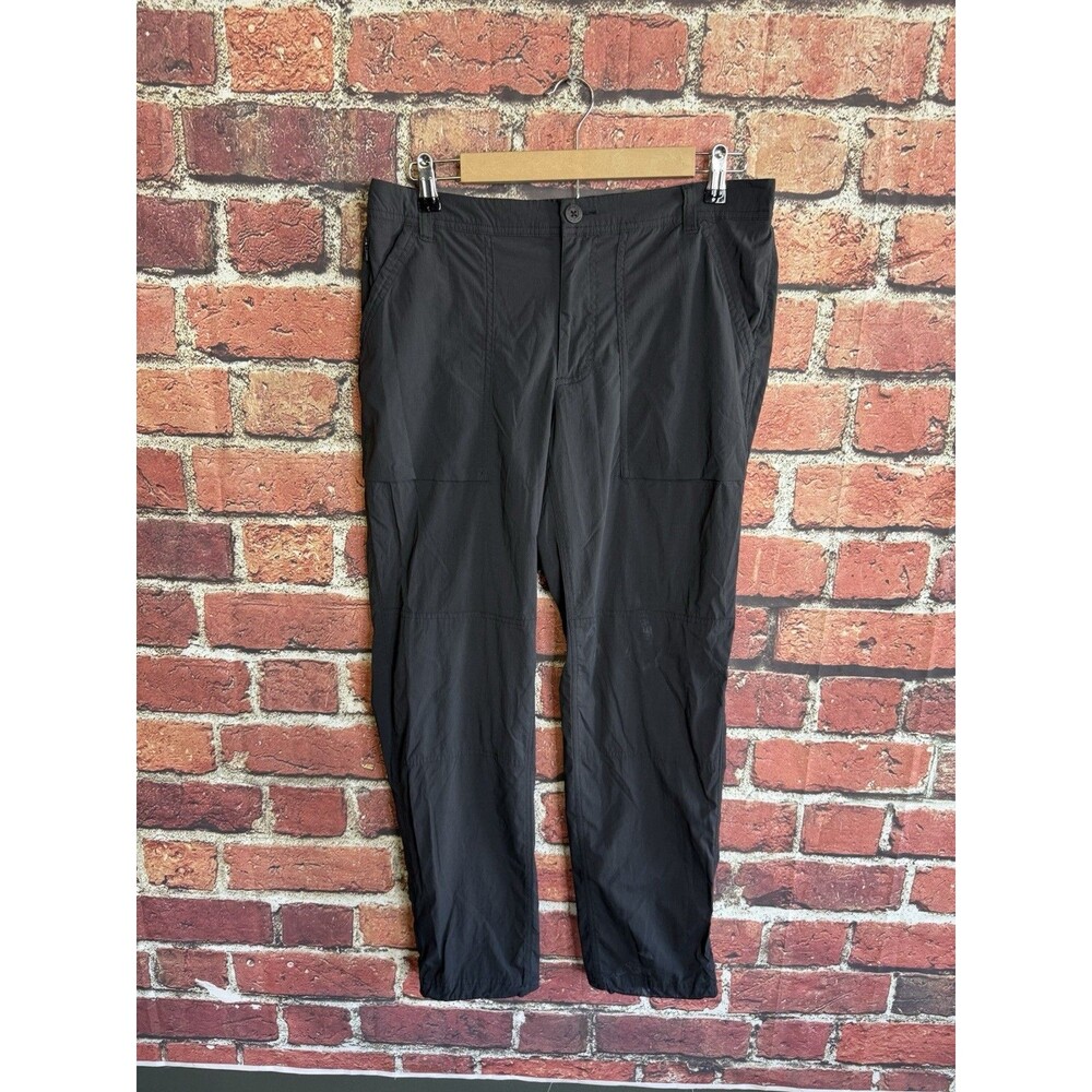 REi Womens Black Outdoor Hiking Nylon Pants Stretch Fit Pull On Size 12